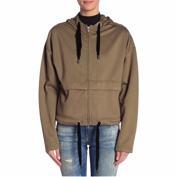 Scotch&Soda Maison Crop Camo Camp Hoodie Jacket - Picture 5 of 10